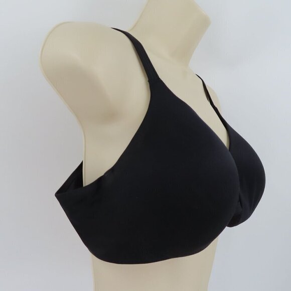 Bali 38C One Smooth U Smoothing Bra Solid Black Underwire Lined 3W11 3B11 Womens - Picture 2 of 14